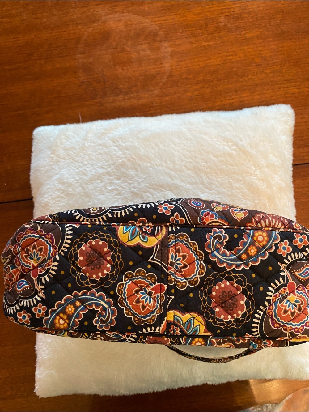 Quilted Paisley Vera Bradley Shoulder Bag in Black and Multi - Picture 5 of 7